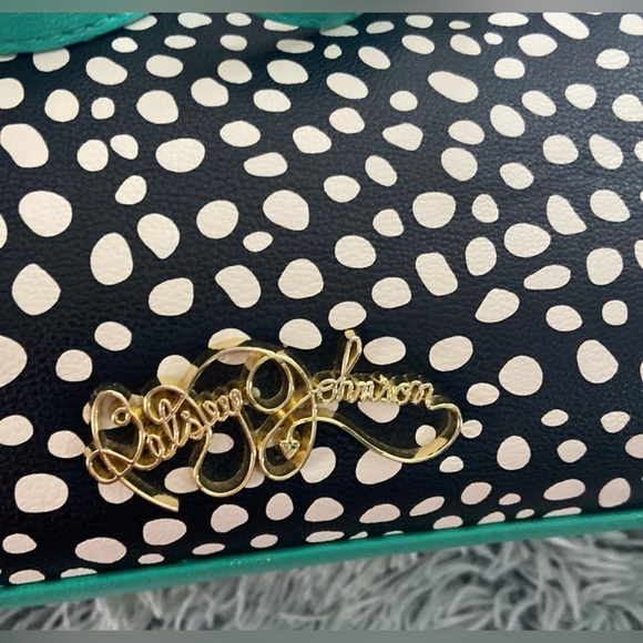 Betsey Johnson Black and Teal Tote Bag - Picture 7 of 7